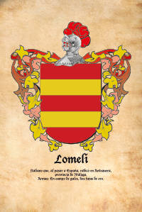 Escudo heráldico del apellido LOMELI