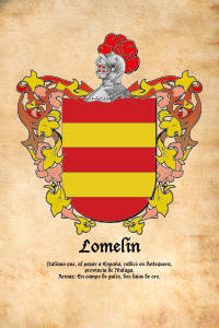Escudo heráldico del apellido LOMELIN