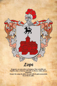 Escudo heráldico del apellido LOPE