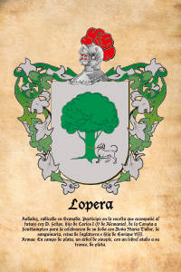 Escudo heráldico del apellido LOPERA