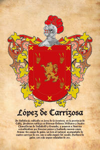 Escudo heráldico del apellido LOPEZ DE CARRIZOSA