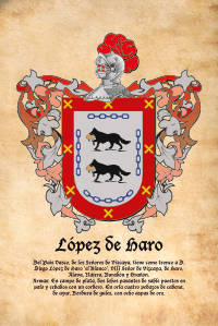 Escudo heráldico del apellido LOPEZ DE HARO