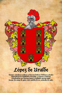 Escudo heráldico del apellido LOPEZ DE URALDE