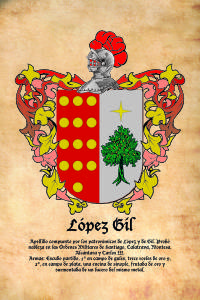 Escudo heráldico del apellido LOPEZ GIL