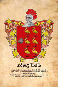 Escudo heráldico del apellido LOPEZ TELLO