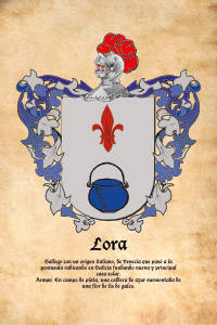Escudo heráldico del apellido LORA