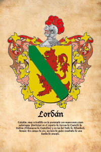Escudo heráldico del apellido LORDAN
