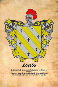 Escudo heráldico del apellido LOREDO