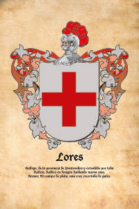 Escudo heráldico del apellido LORES