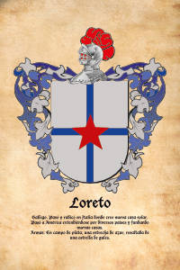 Escudo heráldico del apellido LORETO