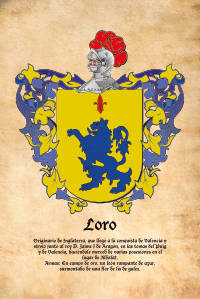 Escudo heráldico del apellido Loro