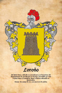 Escudo heráldico del apellido LOROÑO