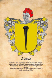 Escudo heráldico del apellido LOSAS