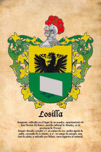 Escudo heráldico del apellido LOSILLA