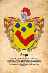 Escudo heráldico del apellido LOZA