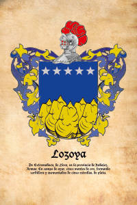 Escudo heráldico del apellido LOZOYA