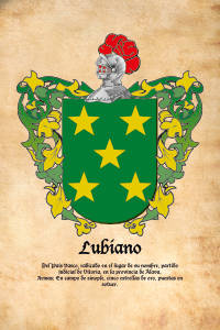 Escudo heráldico del apellido LUBIANO