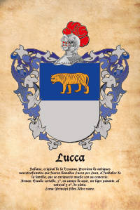 Escudo heráldico del apellido LUCCA