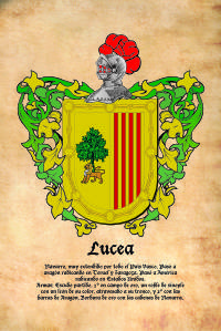 Escudo heráldico del apellido LUCEA