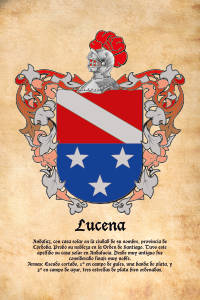 Escudo heráldico del apellido LUCENA