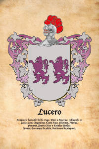 Escudo heráldico del apellido LUCERO