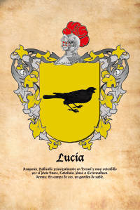 Escudo heráldico del apellido LUCIA