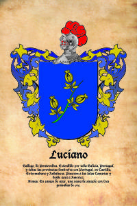 Escudo heráldico del apellido Luciano
