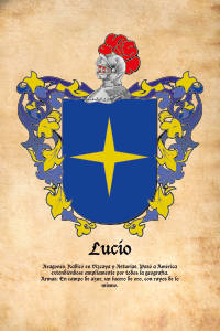Escudo heráldico del apellido LUCIO
