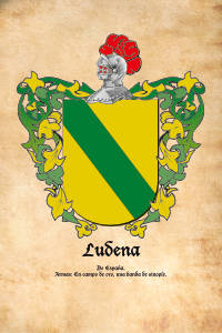 Escudo heráldico del apellido LUDENA