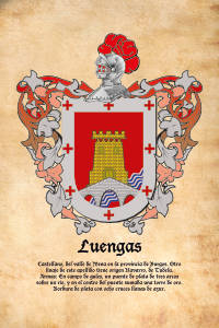 Escudo heráldico del apellido LUENGAS