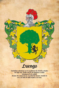 Escudo heráldico del apellido LUENGO