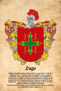 Escudo heráldico del apellido LUGO