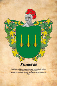 Escudo heráldico del apellido LUMERAS