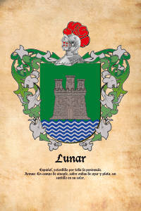 Escudo heráldico del apellido LUNAR