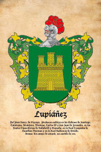 Escudo heráldico del apellido LUPIAÑEZ