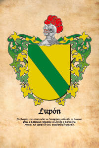 Escudo heráldico del apellido Lupón