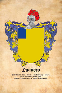 Escudo heráldico del apellido LUQUERO