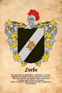 Escudo heráldico del apellido Lurbe