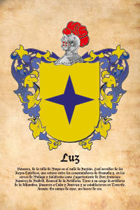 Escudo heráldico del apellido LUZ