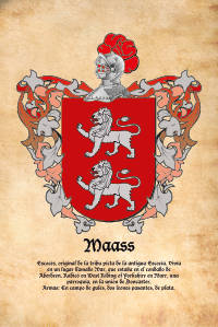 Escudo heráldico del apellido MAASS