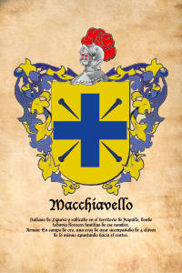 Escudo heráldico del apellido MACCHIAVELLO