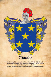 Escudo heráldico del apellido MACEDO