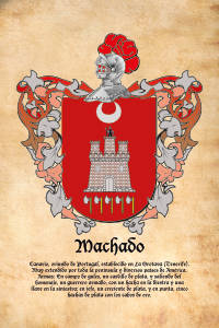 Escudo heráldico del apellido MACHADO