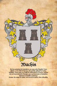 Escudo heráldico del apellido MACHIN