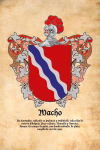 Escudo heráldico del apellido MACHO