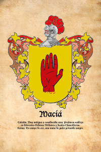 Escudo heráldico del apellido MACIA