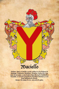 Escudo heráldico del apellido MACIELLO