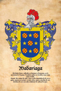 Escudo heráldico del apellido MADARIAGA