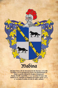 Escudo heráldico del apellido MADINA