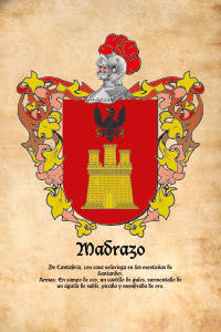 Escudo heráldico del apellido MADRAZO